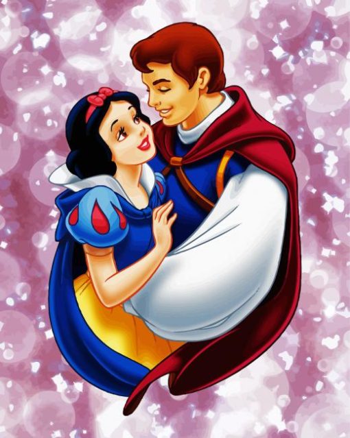 Romantic Prince Florian And Snow White paint by numbers