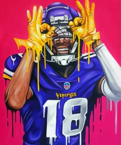 Justin Jefferson paint by numbers