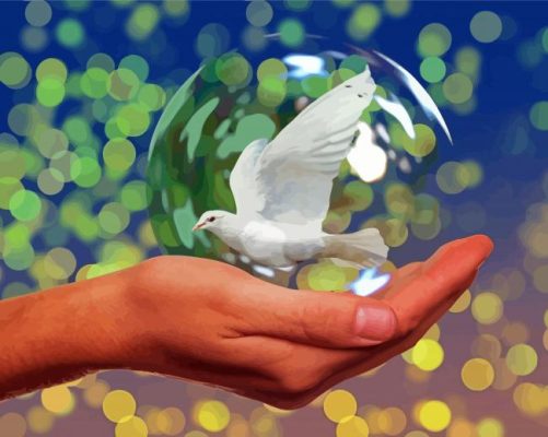 Peace Dove paint by numbers