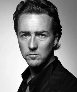 Monochrome Edward Norton paint by numbers