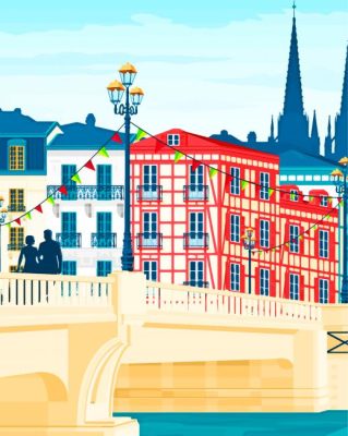 Aesthetic Bayonne Illustration paint by numbers