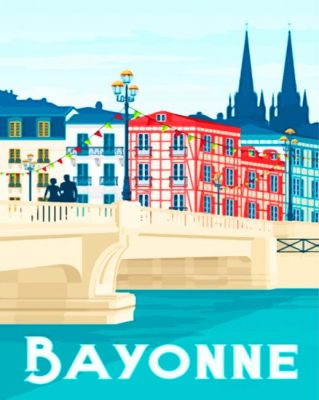 Bayonne Poster Art paint by numbers