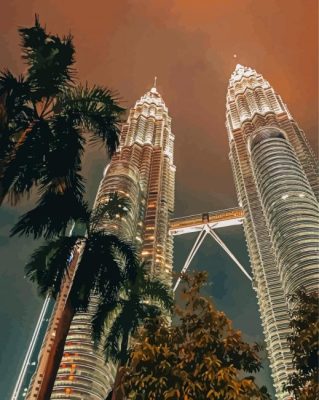 Petronas Twin Towers Paint by numbers