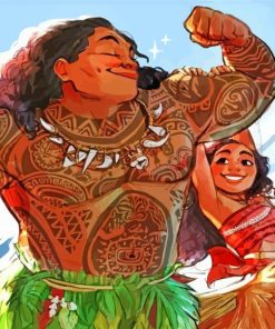 Moana And Chief Tui Paint By Numbers