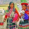 Indigenous Peruvians With Llama Paint By Numbers