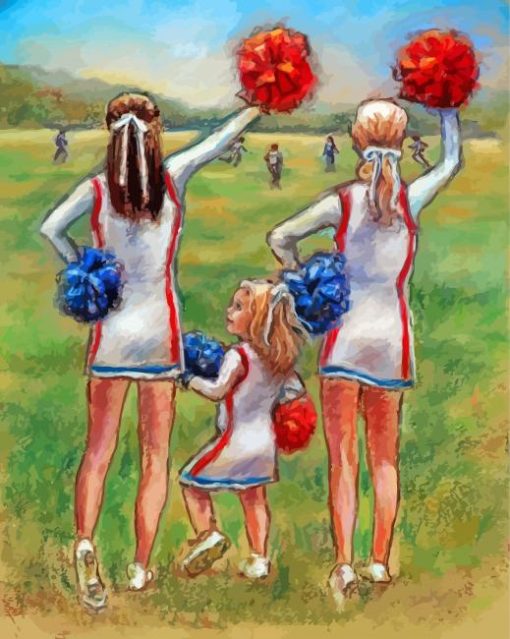 Girls Cheerleading Paint By Numbers